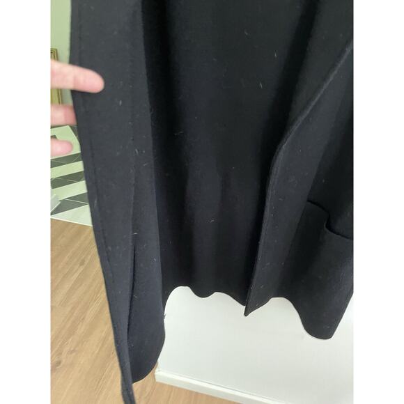 Eileen Fisher Organic Wool Charcoal Gray Colong sleeve button front knit coat L - Picture 3 of 5